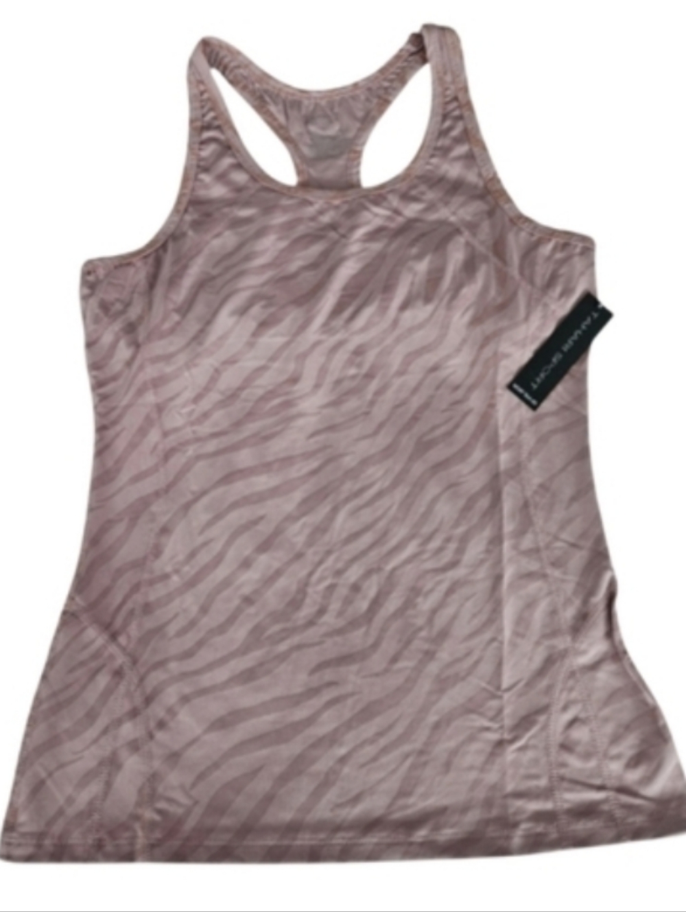 NWT Tahari Sport  Mauve Zebra-Print Racerback Performance Tank